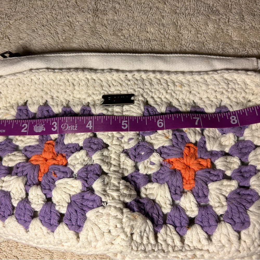 Roxy Cream and Purple Crossbody Bag - Picture 4 of 6
